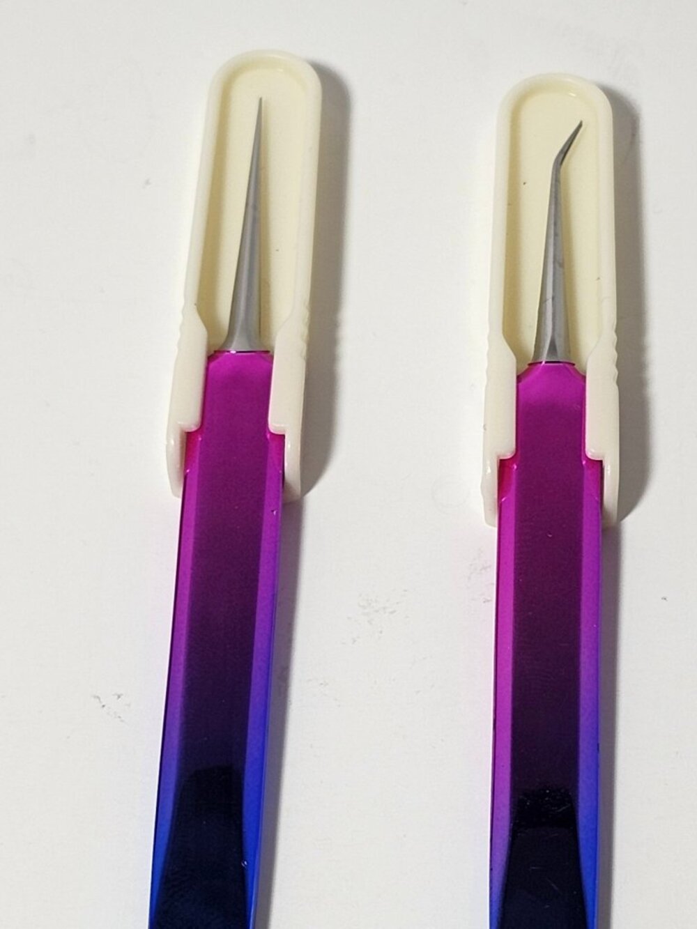 Arclon LPT-1 Purple Eyelash Extension Tweezer Set 2pc Precision Isolation